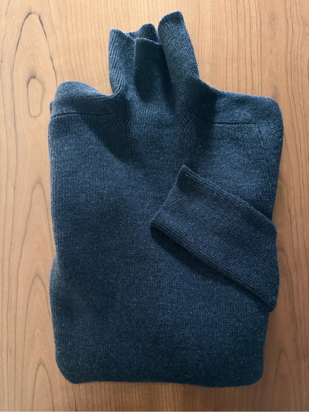 Y's by Yohji Yamamoto Navy Wool Ribbed Turtleneck Sweater